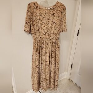 Hayden Beige Floral Maxi Dress